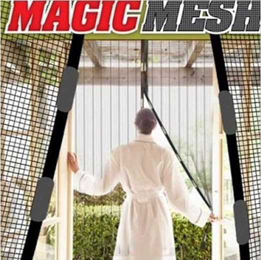 Magic Mesh Instant Screen Door – Hands-Free, Easy Install, Durable Insect Protection with Magnetic Closure for Bug-Free Breezes