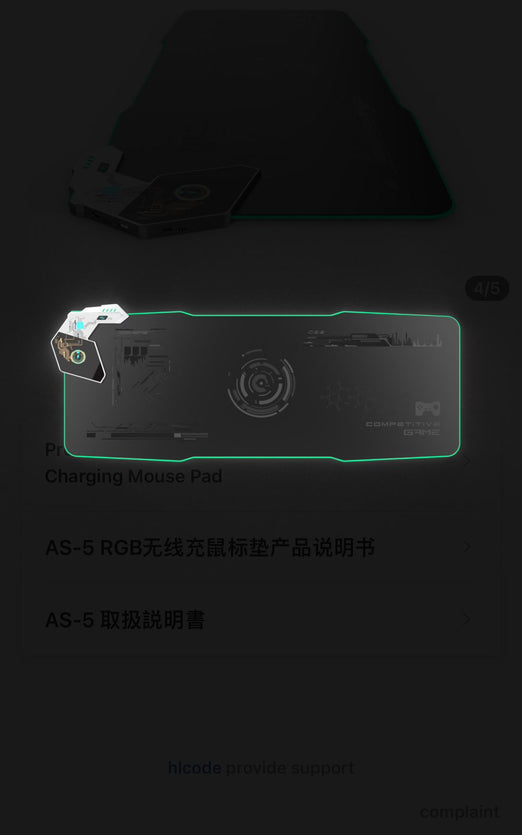 RGB Ergonomic Mouse Pad with Wrist Support, Made from Premium Microfiber Nylon Lycra, Anti-Slip Base, Splash-Proof Design, Breathing Light Cycle