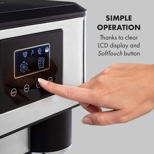 3-in-1 Countertop Ice Maker Machine – Ice Cubes, Crushed Ice & Cold Water Dispenser with Touch LCD