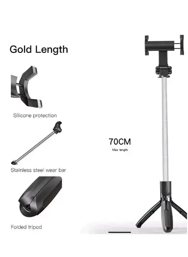 Yesido SFII Wireless Selfie Stick Tripod with Remote Control