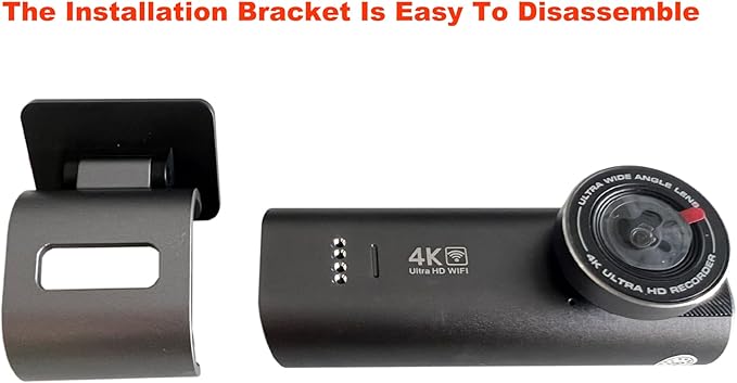 Front and Rear Dash Camera, Small Wireless WiFi Dashcam for Cars, Front and Back Mounted, 2160p 4K HD Night Vision Security Monitor Camera