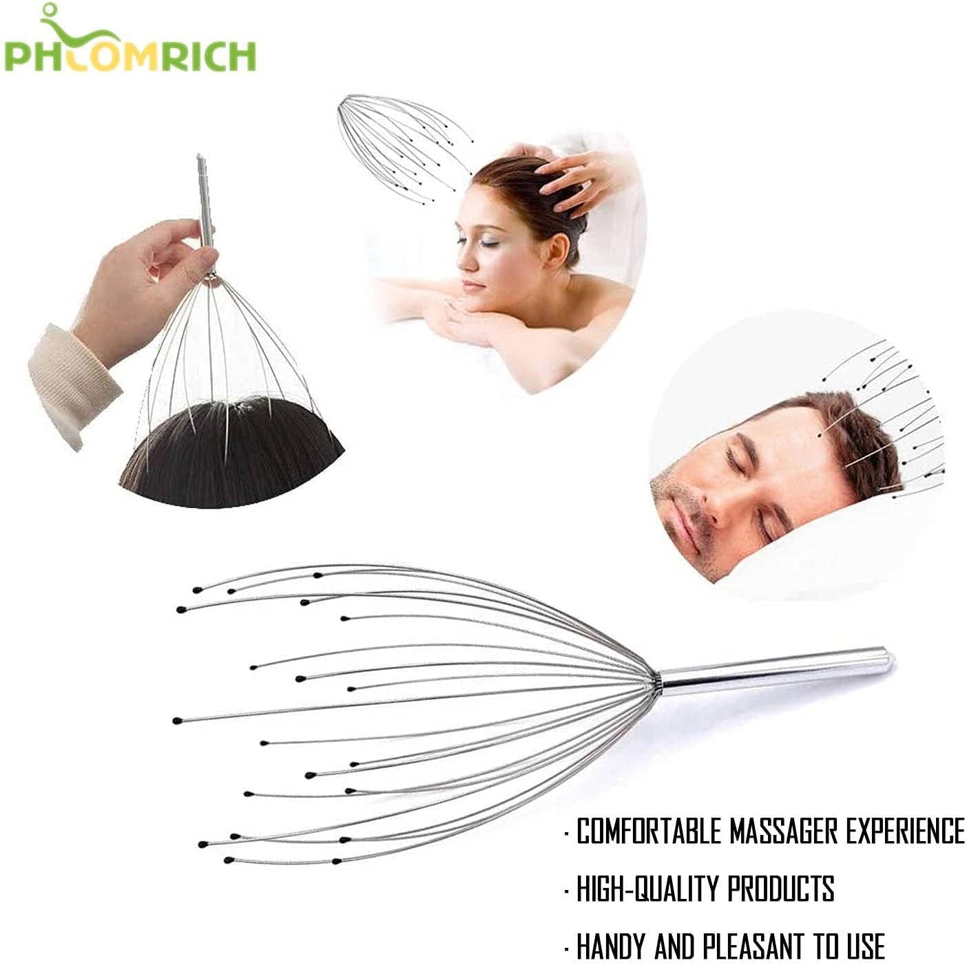 PHCOMRICH Scalp Massagers, 20 Fingers Head Massager, Head Scratcher for Head & Body Relaxing (2 Pack)
