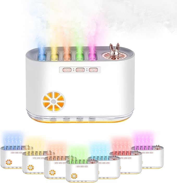 700ml Aromatherapy Flame Diffuser, Silent Relaxing Air Humidifier with Dynamic Light Effect for Home and Bedroom