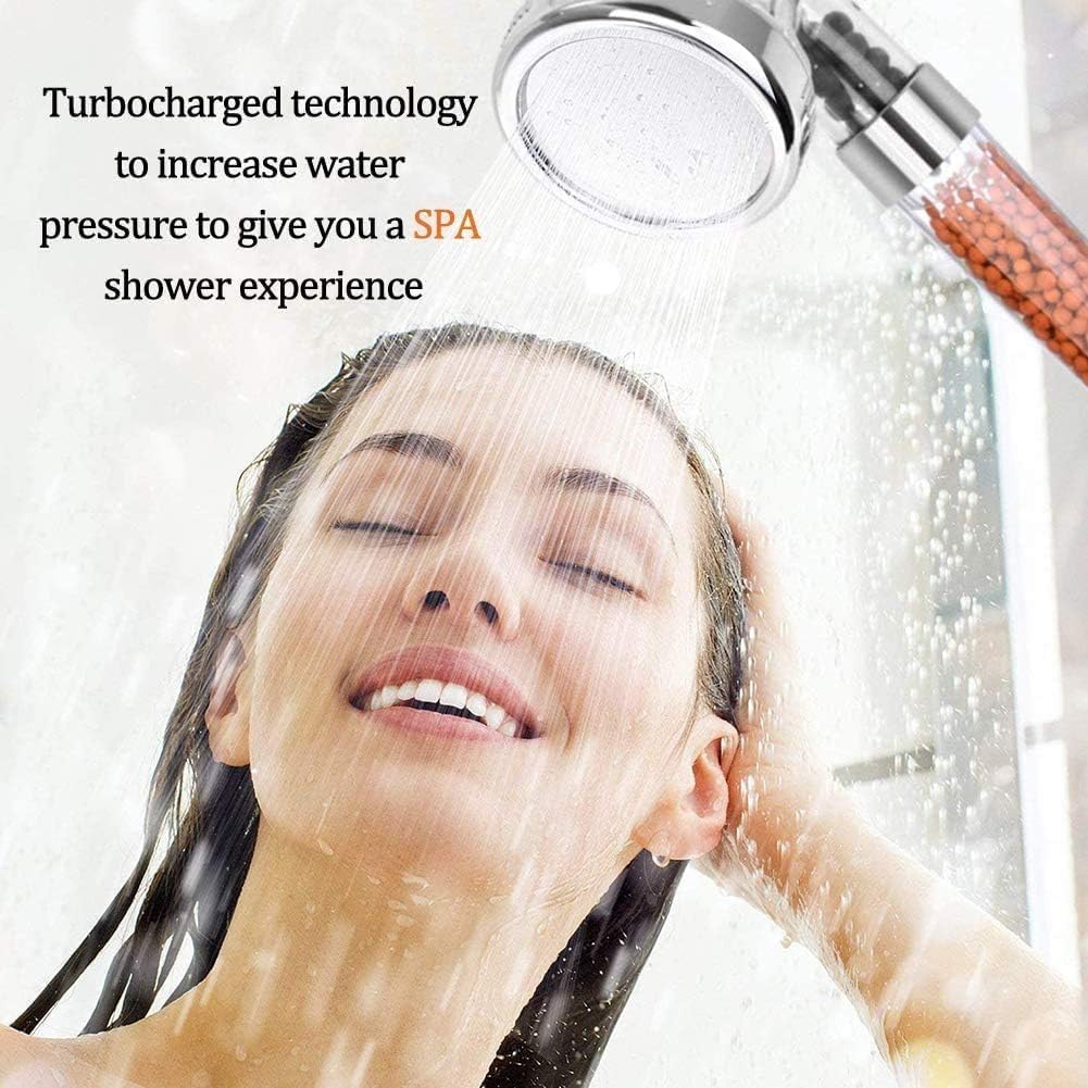 ADAK™ Transparent Handheld Shower Head, reduces hair loss, offers rainfall experience, saves water, and purifies by removing chlorine
