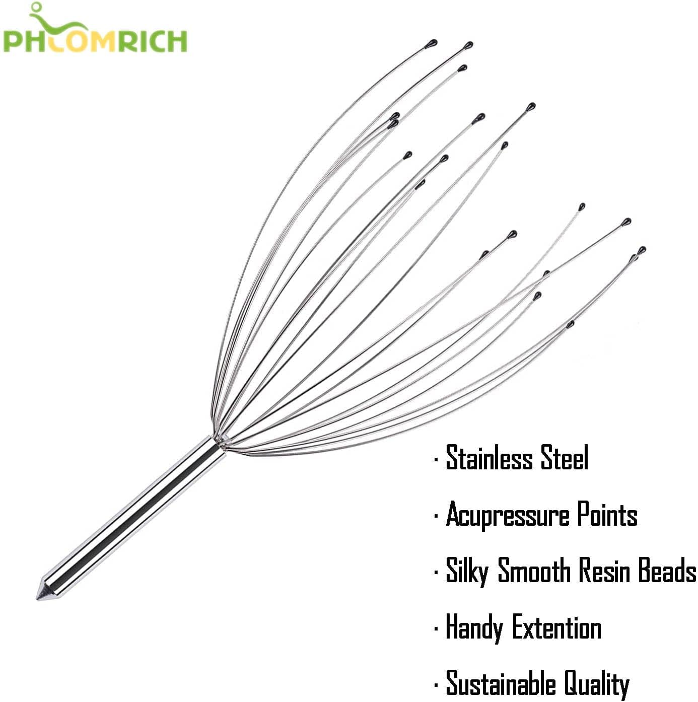 PHCOMRICH Scalp Massagers, 20 Fingers Head Massager, Head Scratcher for Head & Body Relaxing (2 Pack)