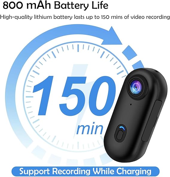 Body Camera, New 2025 Body Camera, 1080P/4K HD Pocket Action Camera, 170° Wide Angle, with Audio and Video Recording, Portable for Cycling, Diving