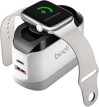 BUDI AC330WE iPhone Fast Charger with Foldable Apple Watch Wireless Charging USB PD 38W Wall Charge Travel Charger for apple watch block wall charger