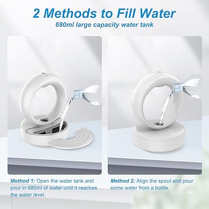 ADAK Anti-Gravity Cool Mist Humidifier with Night Lamp - 680ml Portable Air Humidifier, Levitating Water Drops, 4-Hour Timer, Spill-Proof Design for