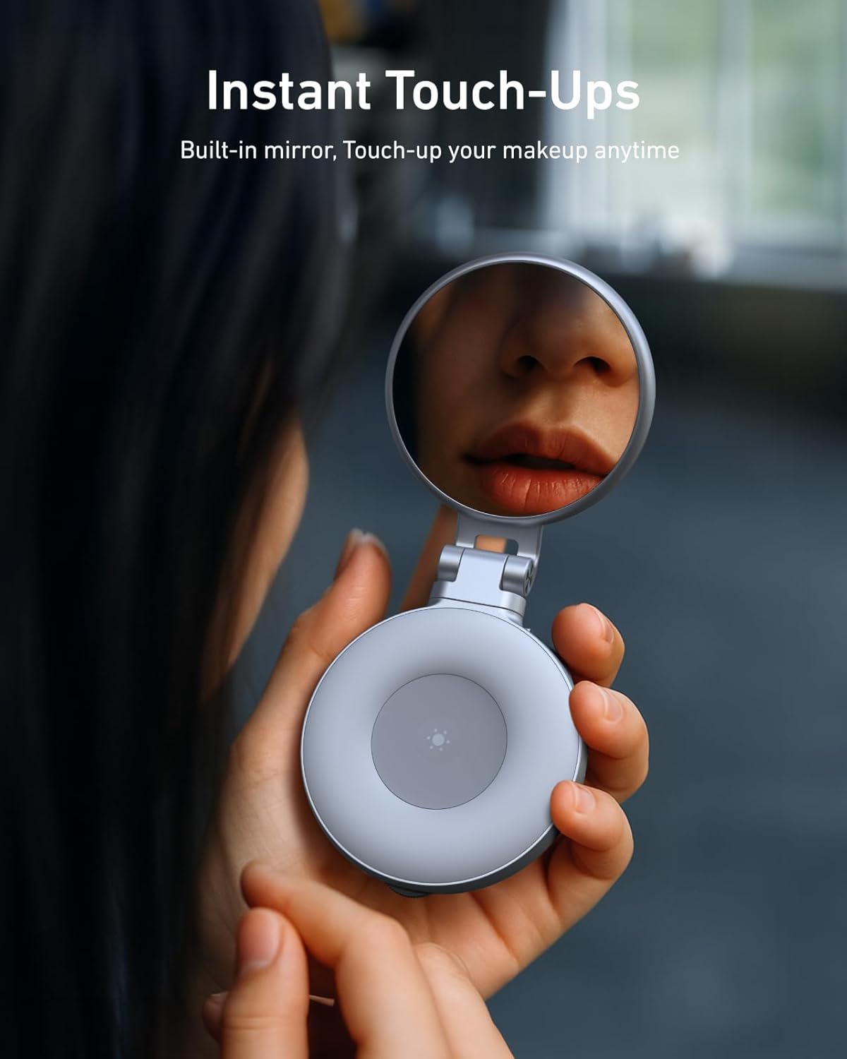 TELESIN Magnetic Selfie Light, Phone Light Compatible with iPhone Magsafe, CRI97 360° LED Selfie Ring Fill Light with Mirror for Selfies/Photography/TikTok/Zoom Calls/Video Conference