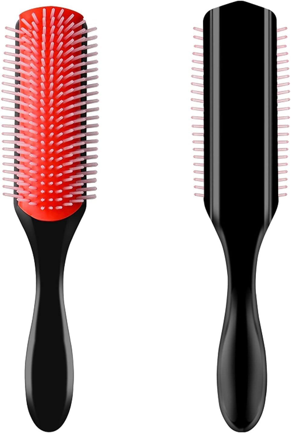 Adak Hair Brush for Women Men, Curly Wet or Dry Hair. 9 Row Brush for Detangling, Separating, Shaping