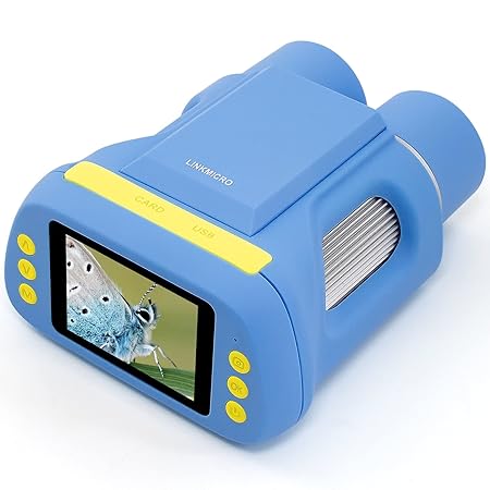 ADAK 2-in-1 Digital Microscope Telescope for Kids - 2" Screen, 720P Camera, Portable Stand & 32GB SD Card Included