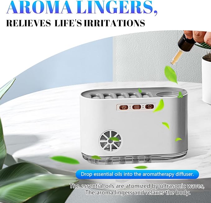 700ml Aromatherapy Flame Diffuser, Silent Relaxing Air Humidifier with Dynamic Light Effect for Home and Bedroom