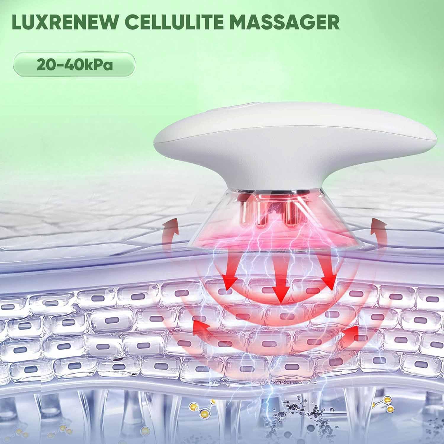 ADAK 3-in-1 Electric Cellulite Massager, Body and Face Sculpting Massager, Portable EMS Vacuum Suction Device, Rechargeable, IPX4 Waterproof, for Face, Back, Belly, Waist, Arms, Legs