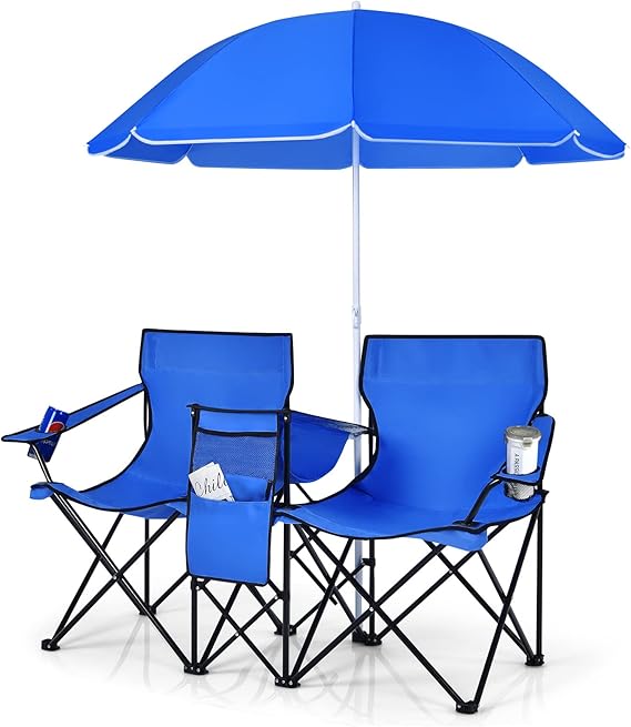 ADAK Portable Folding Double Chair: Your All-in-One Picnic & Camping Solution