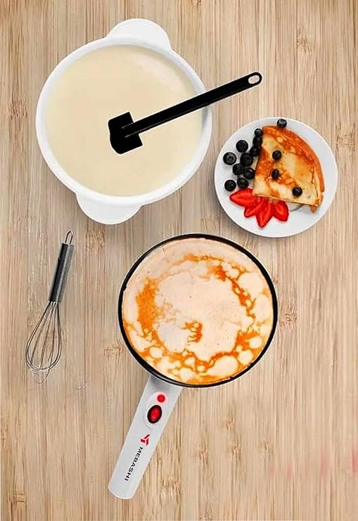 Mebashi 4-Piece Crepe Maker Set 800W ME-CRP333 Grey/White"Min 1 year manufacturer warranty"