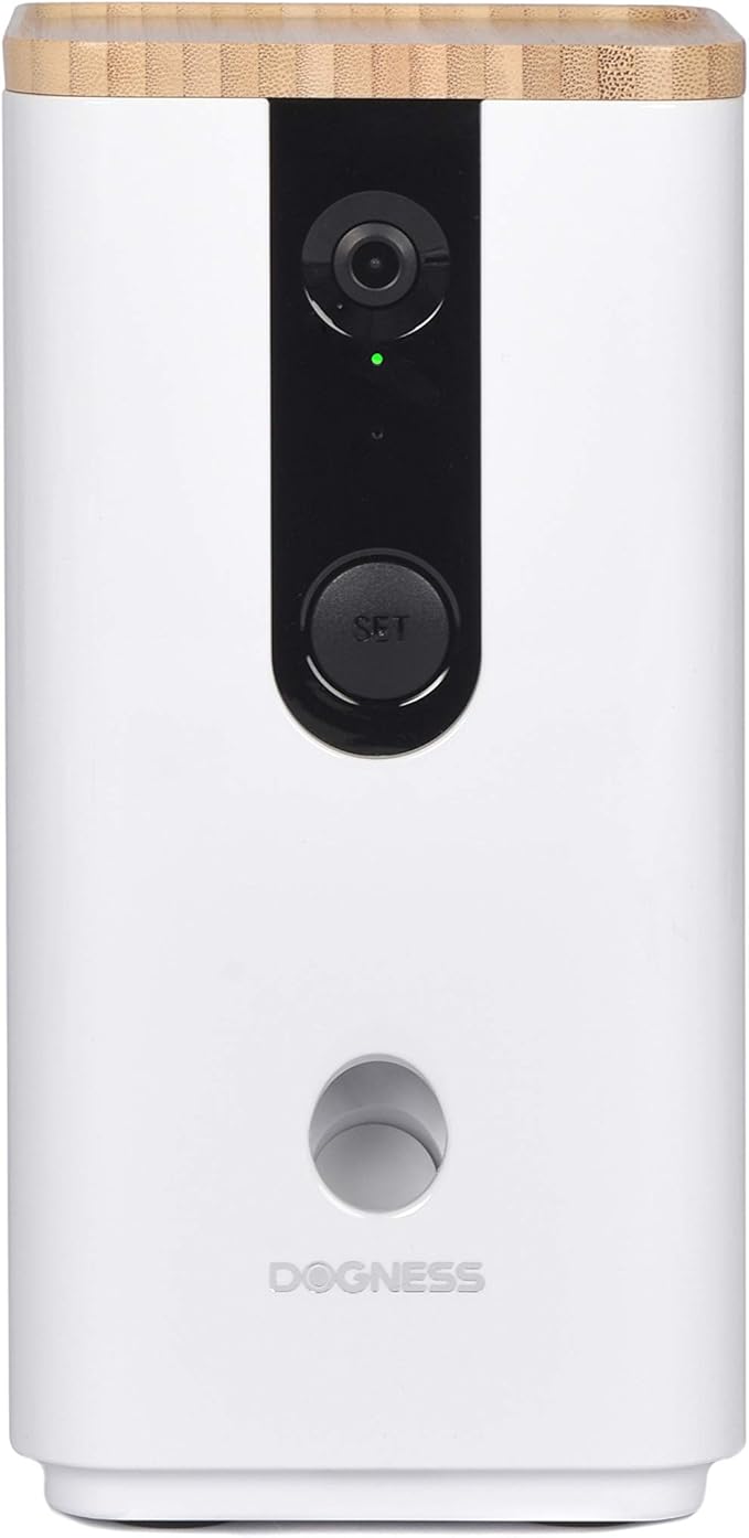 DOGNESS T03WH Smart Cam Treater - App Control with Camera, Microphone and Speaker, White, 1 Count (Pack of 1)
