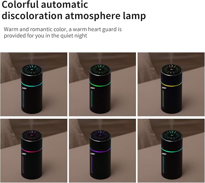 ADAK Smart Car Aromatherapy Diffuser - Fragrance Air Freshener and Humidifier with Color Ambient Light, Essential Oil Diffuser