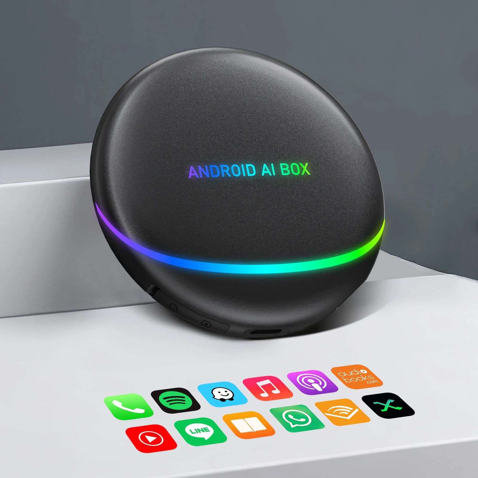 Carplay Ai Box,8+128G Road Mate Magic Carplay Box with Integrated Navigation, Android12, HDMI Output, Compatiable with YouTube/Netflix/