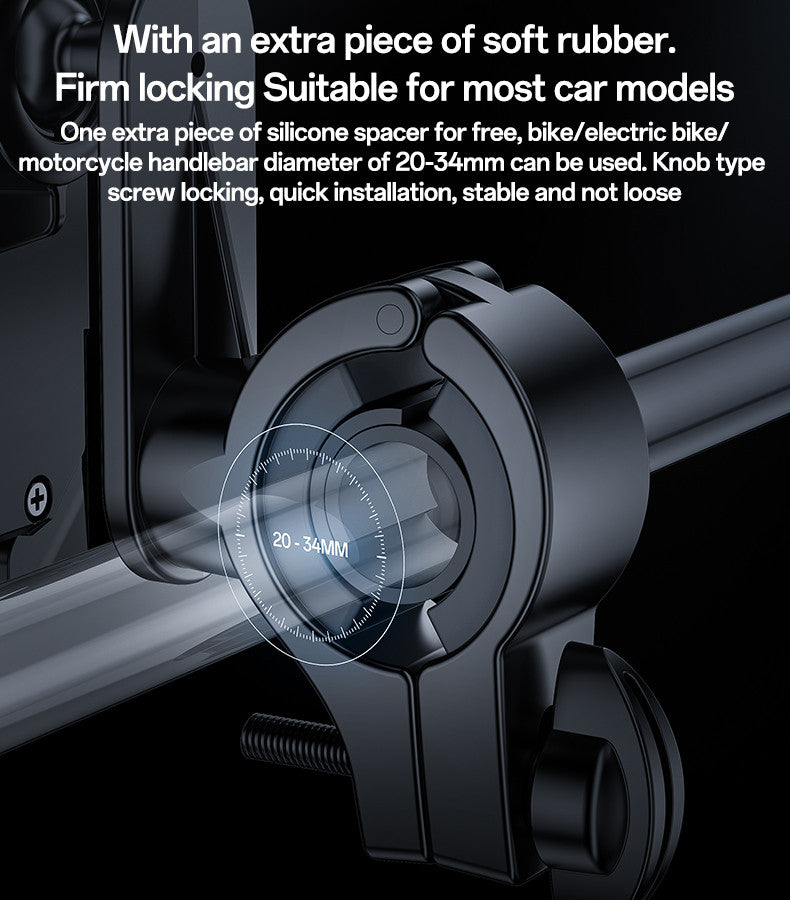 360-Degree Universal Bicycle Phone Holder | Adjustable Ball & Secure Mechanical Locking System - Non-shaking, Stable Mount