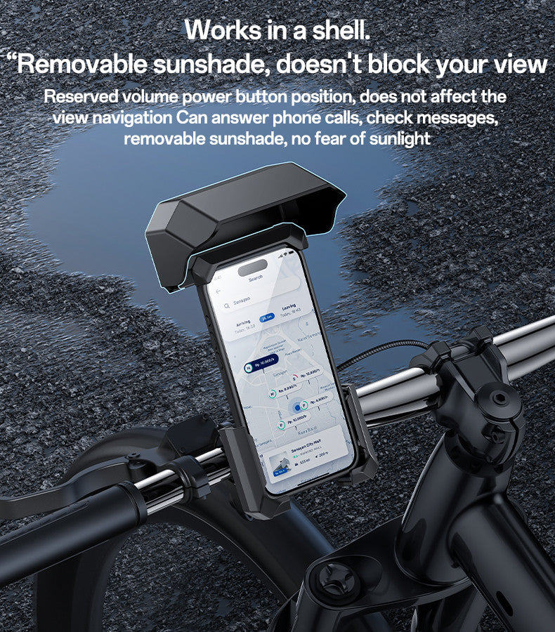 360-Degree Universal Bicycle Phone Holder | Adjustable Ball & Secure Mechanical Locking System - Non-shaking, Stable Mount