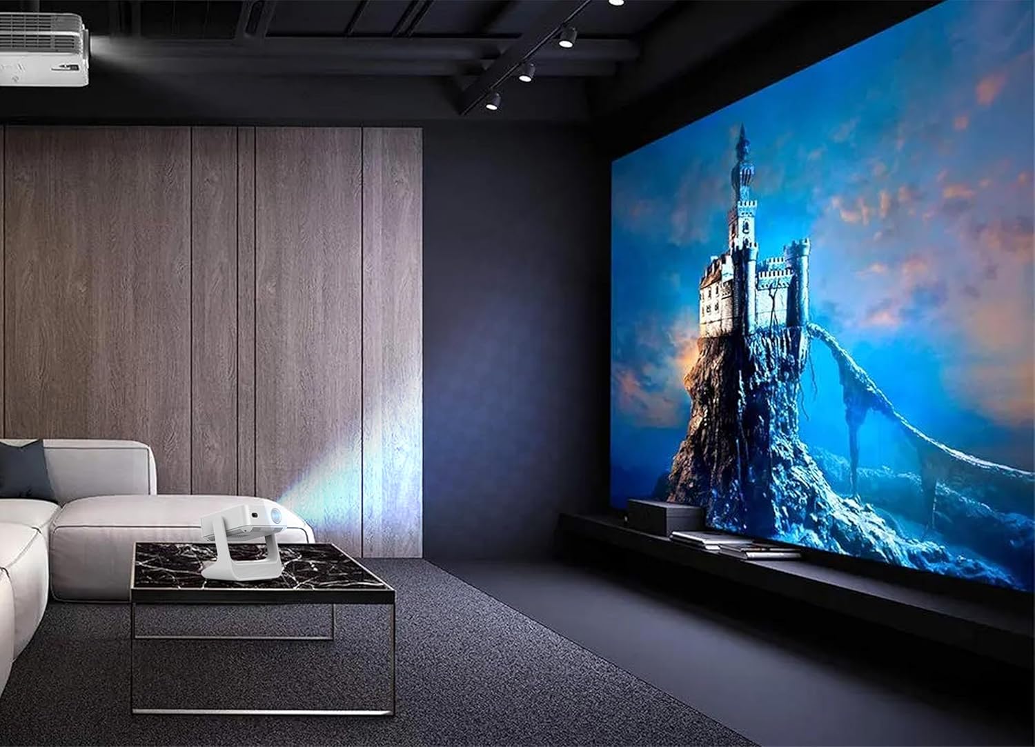 DEBONAIR Touch Play Full HD 1080p Smart Projector | World’s First Touchscreen with Auto (Focus+Screen Fit+Obstacle Avoidance) | Official Android | 11000 Lumens | HDMI USB| 10W Speaker Dual WiFi BT5.0