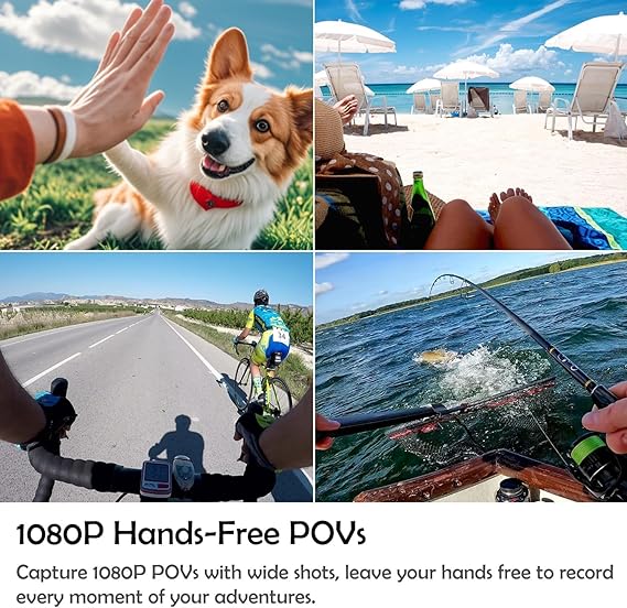 Body Camera, New 2025 Body Camera, 1080P/4K HD Pocket Action Camera, 170° Wide Angle, with Audio and Video Recording, Portable for Cycling, Diving