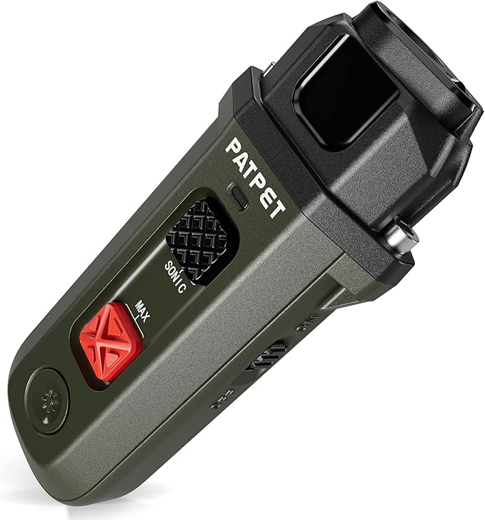 Dog Barking Control Devices – Enhanced Ultrasonic Rechargeable Anti-Barking Device with LED Strobe Light, Handheld Dog