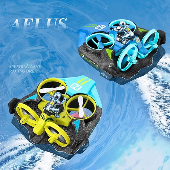 Hovercraft RC Boat 3 in 1, Remote Control Hovercraft Boat RC Drone Race Drift Cars Toys