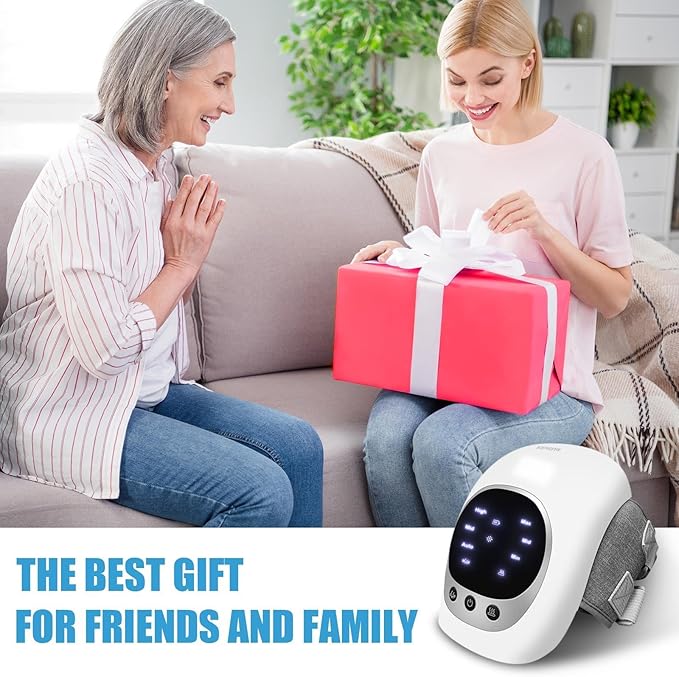 ADAK Knee Massager, Cordless Knee Massager with Multi-Function Screen, Physical Heating and Vibration Function, Best Product for A Comforting Massage