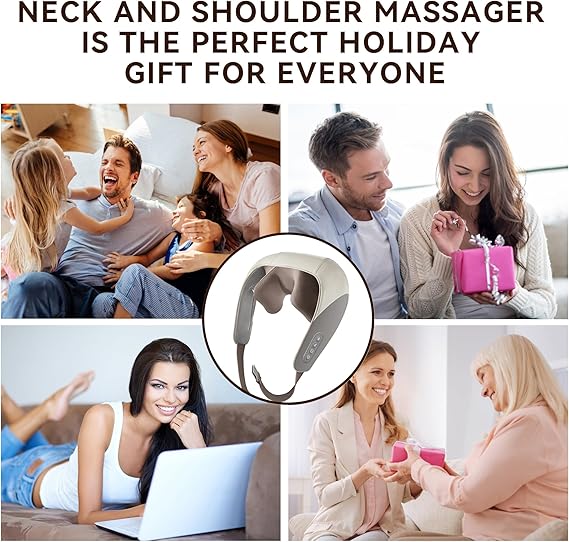 SORELAX Mini Shiatsu Neck Massager, Shoulder Neck Massager with Heat for Pain Relief Deep Tissue, Neck, Back, Shoulder, Leg Electric Kneading Massager, Perfect Gifts for Men Women Dad Mom
