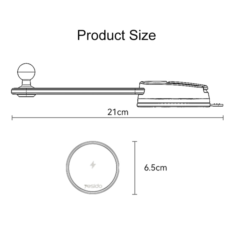 Semiconductor Cooling 15W Magnetic Wireless Charging Car Holder | Dual Ambient Lighting, Vacuum Nano Suction Cup, Flexible Aluminum Bracket (Black)