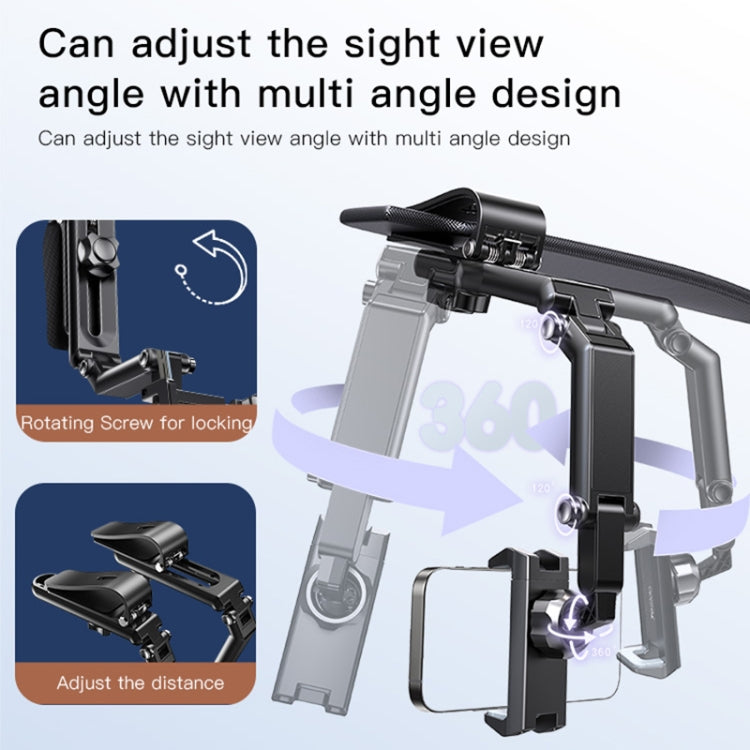 Car Sun Visor Phone Holder - Universal Clip, 360° Adjustable, Foldable Design with Non-Slip Silicone Pad