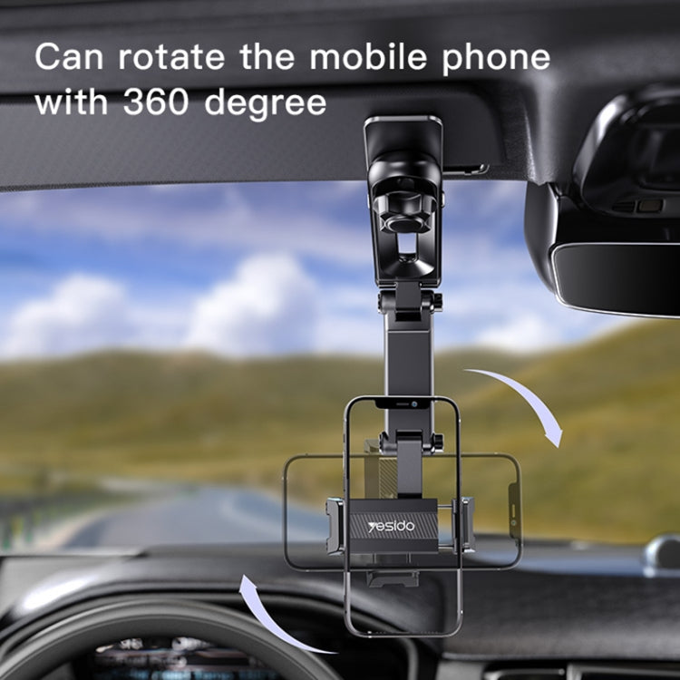 Car Sun Visor Phone Holder - Universal Clip, 360° Adjustable, Foldable Design with Non-Slip Silicone Pad