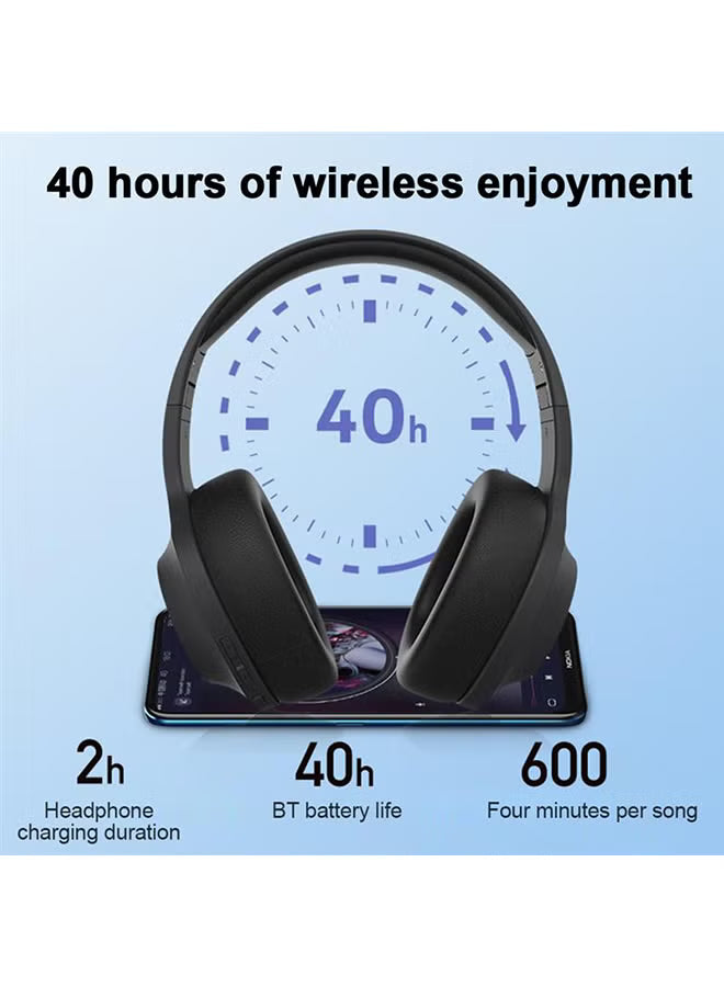 E1200 Bluetooth Wireless Stereo Sound Over-Head Gaming Headset With Microphone