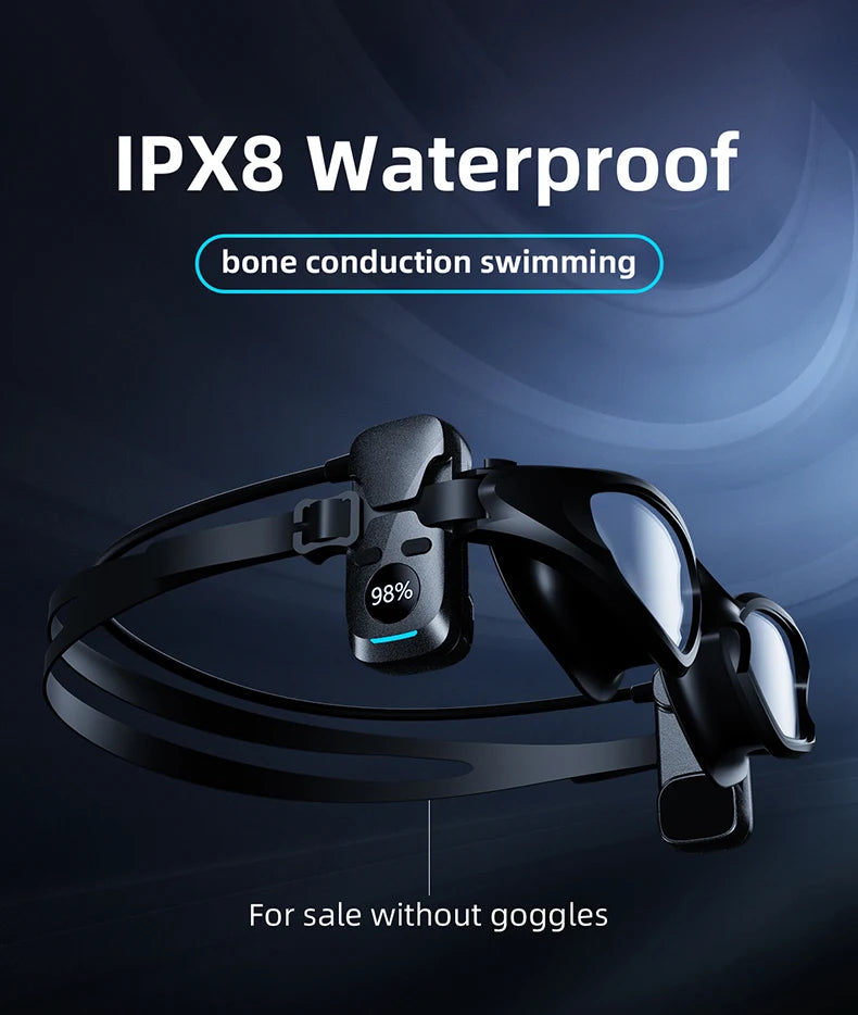 Bone Conduction Headphone Wireless Bluetooth Earphones Mp3 Music Player Hifi 8G Memory IPX8 Waterproof Swimming Headset with Mic
