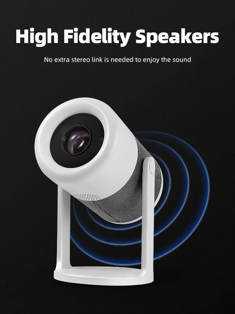 ADAK 4K Portable Projector with High Stand and 360° Adjustable Angle - Android 11 Home Theater Cinema, Bluetooth, WiFi