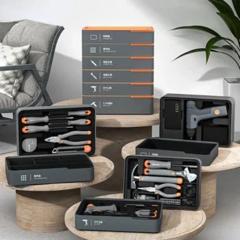 Xiaomi Deli Electrician Tool Set Household Maintenance Hand Tools Box Set T-BOX Wrench Knife Pliers