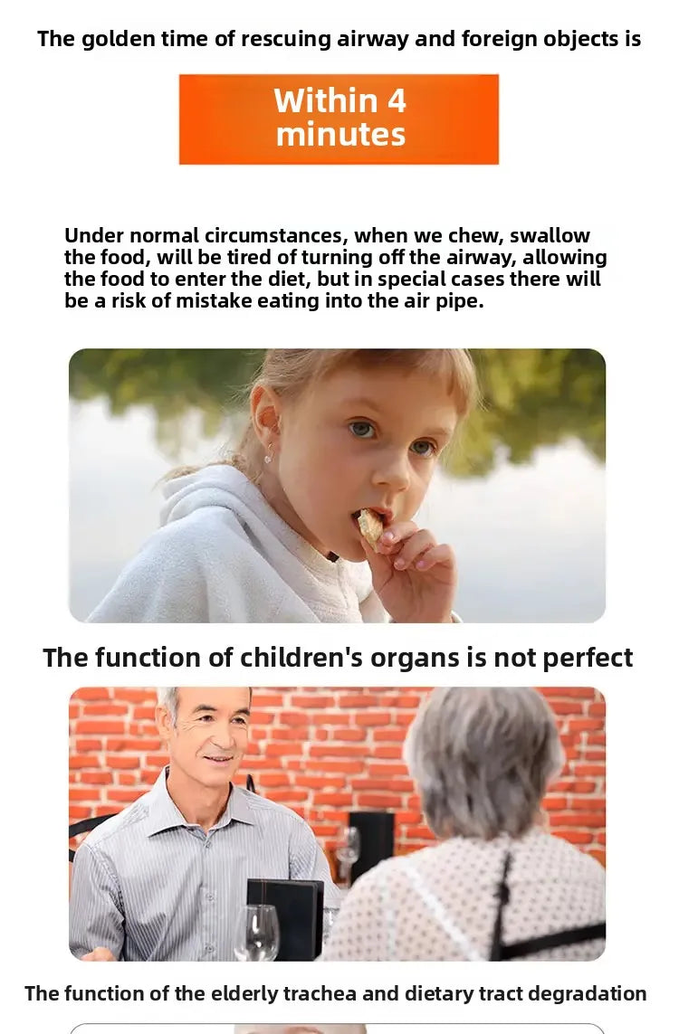 Automatic anti-choking rescue device for first aid for adults and children, home choking device, emergency suction machine, CPR anti-choking