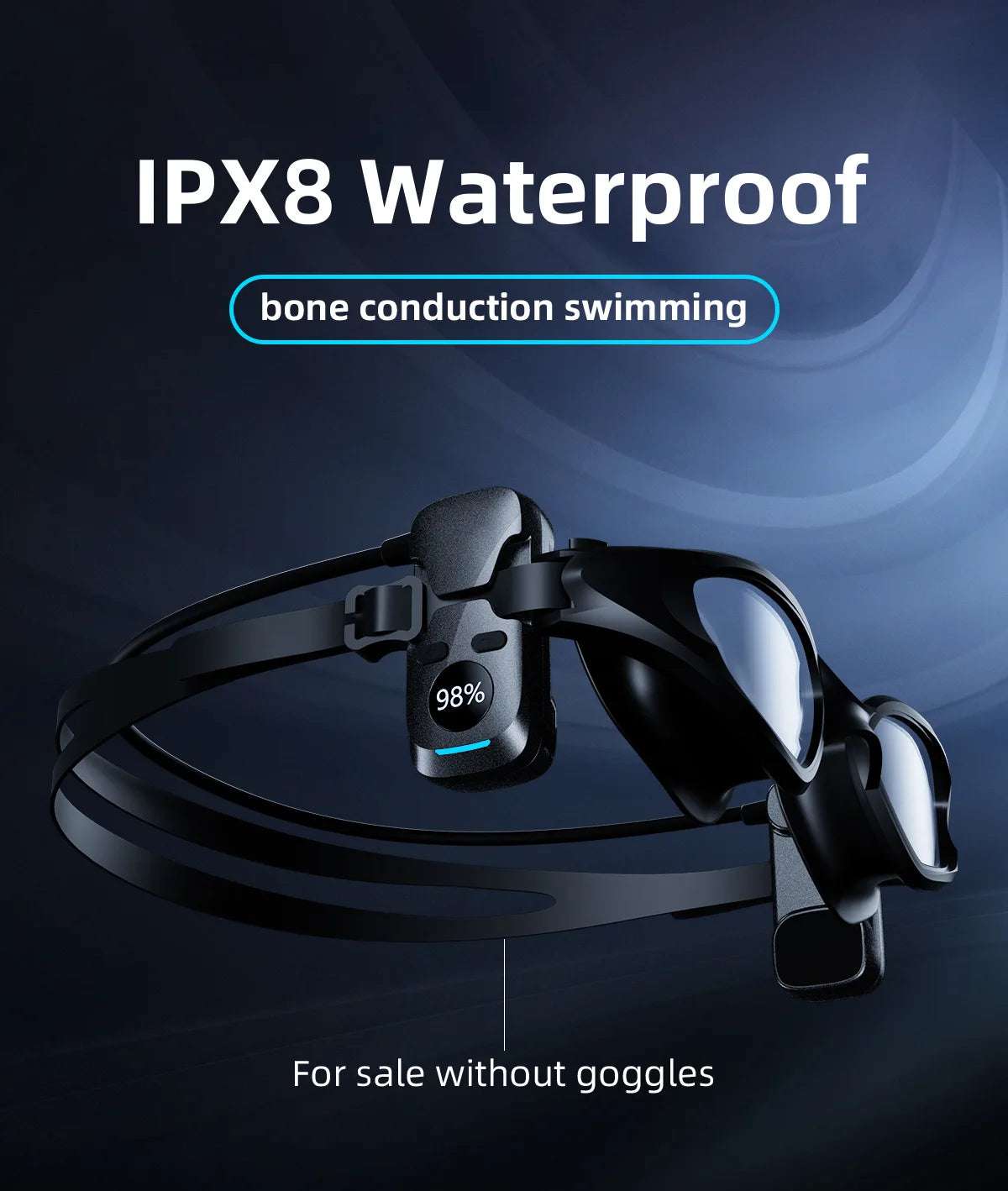 Bone Conduction Headphone Wireless Bluetooth Earphones Mp3 Music Player Hifi 8G Memory IPX8 Waterproof Swimming Headset with Mic