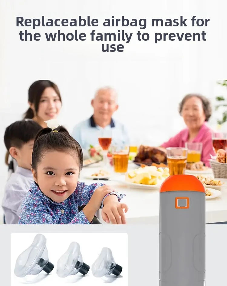 Automatic anti-choking rescue device for first aid for adults and children, home choking device, emergency suction machine, CPR anti-choking