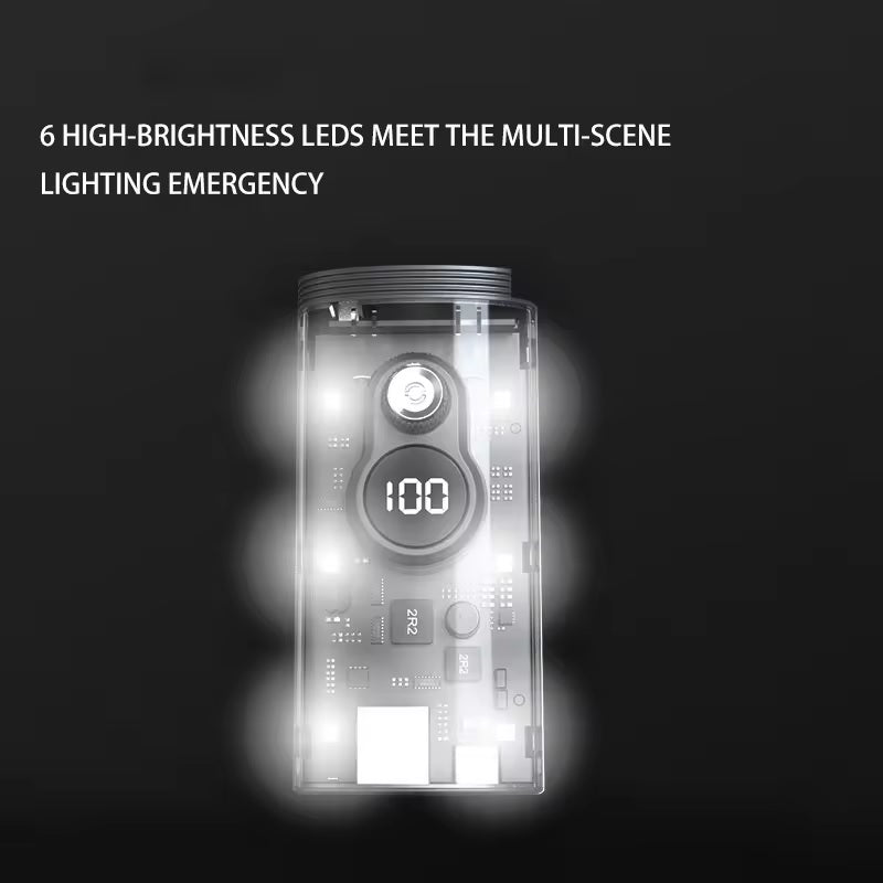 ADAK 2 in 1 Turbo Fan and Blower - Foldable Rechargeable Handheld Mini Turbo Fan with 100000RPM, 28W Powerbank, Portable LED Light