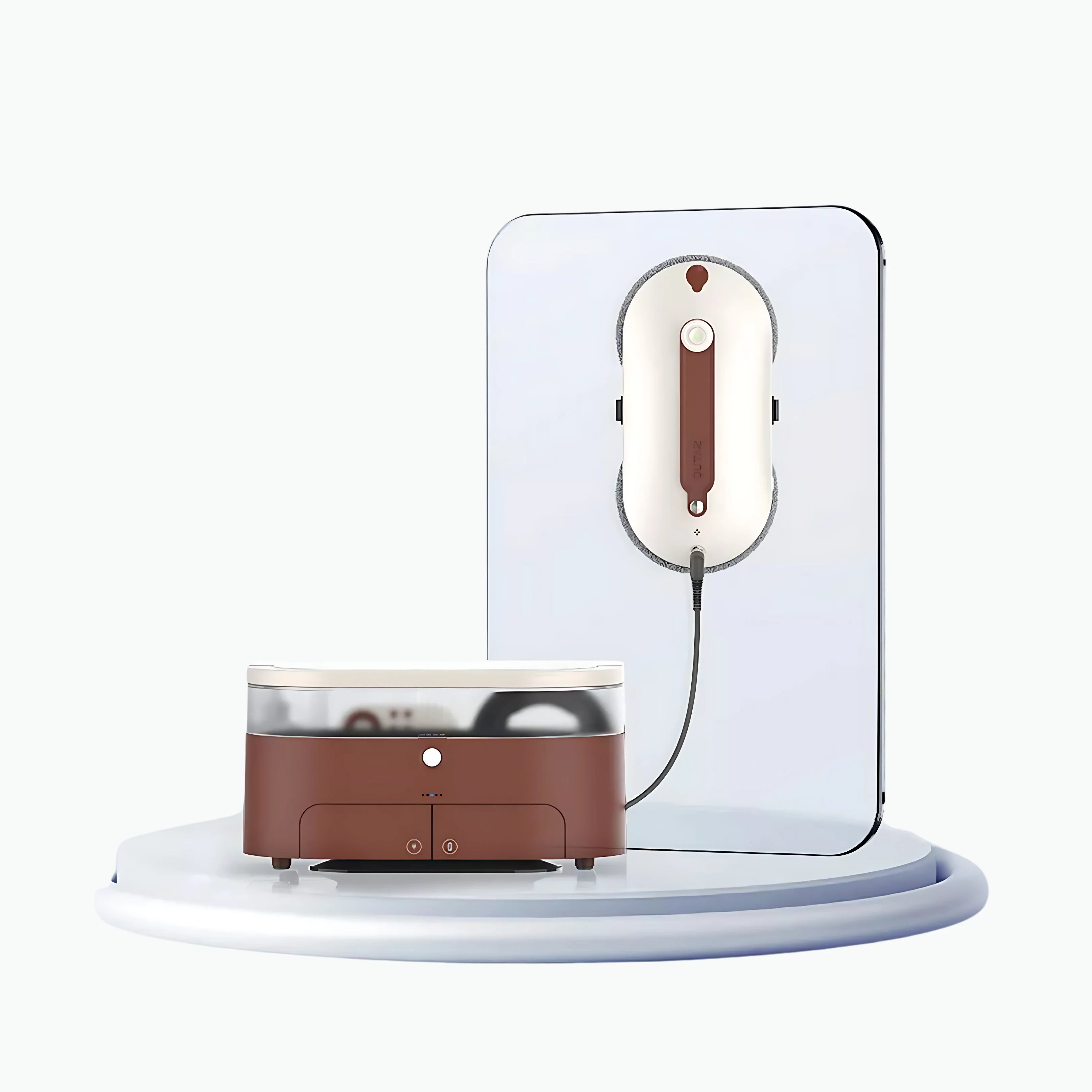 TUYA SATUO Window Cleaner Robot, Dual Spiral Cleaning Heads, 5600Pa Suction, Z-Shaped Route Planning, UPS, Remote Control Robot for Windows/Tiles, Lithium Battery, AI, 3 Cleaning Modes