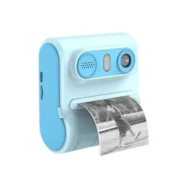 Instant Print Camera, Enhanced Selfie Camera, Digital Zero Ink Video Camera with 3 Rolls of Print Paper, 1000mAh Battery, Dual Lenses