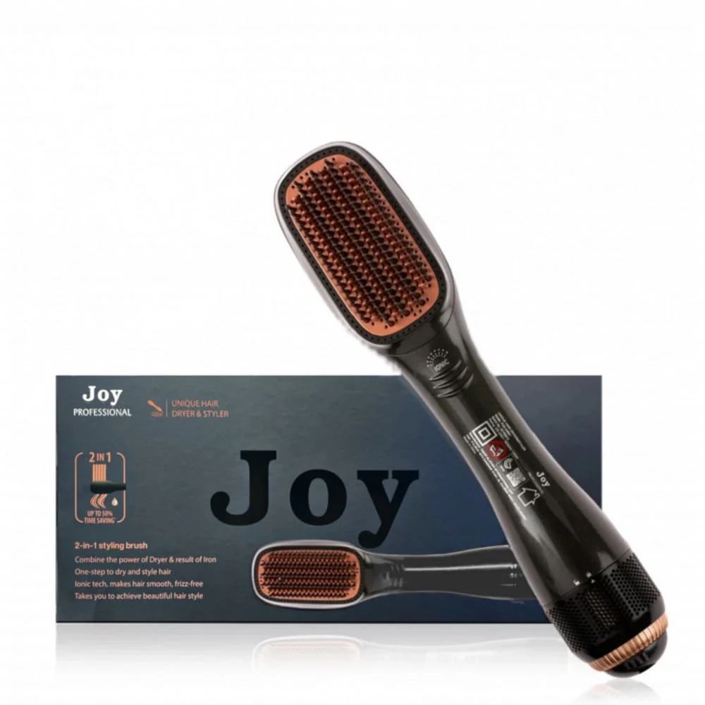 JOY Hair Dryer Styler 3 in 1 Brush Salon Styler for Straightening Negative Ion Ceramic Blow Dryer Brush