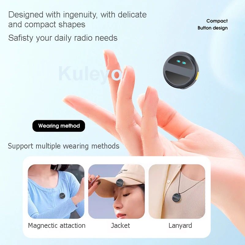 Newest SX21 Magnetic Digital Portable Wireless Stereo Lavalier Microphone, Mini Noise-Cancelling Lapel Mic for Live Interviews and Outdoor Use