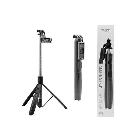 Yesido SF13 Wireless Bluetooth Selfie Stick with Tripod for Android & iOS - Black