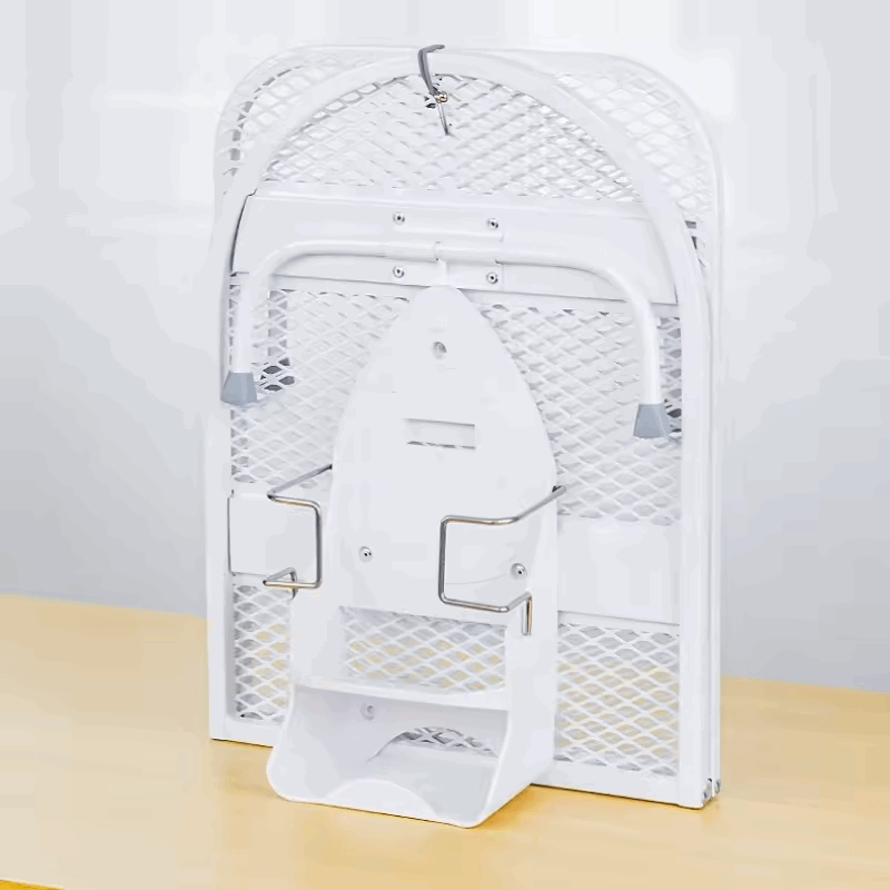 Wall-Mounted Ironing Board Space-Saving Folding Legs Heat-Resistant Cloth Cover Iron Storage Use Clothing Designed Small Spaces