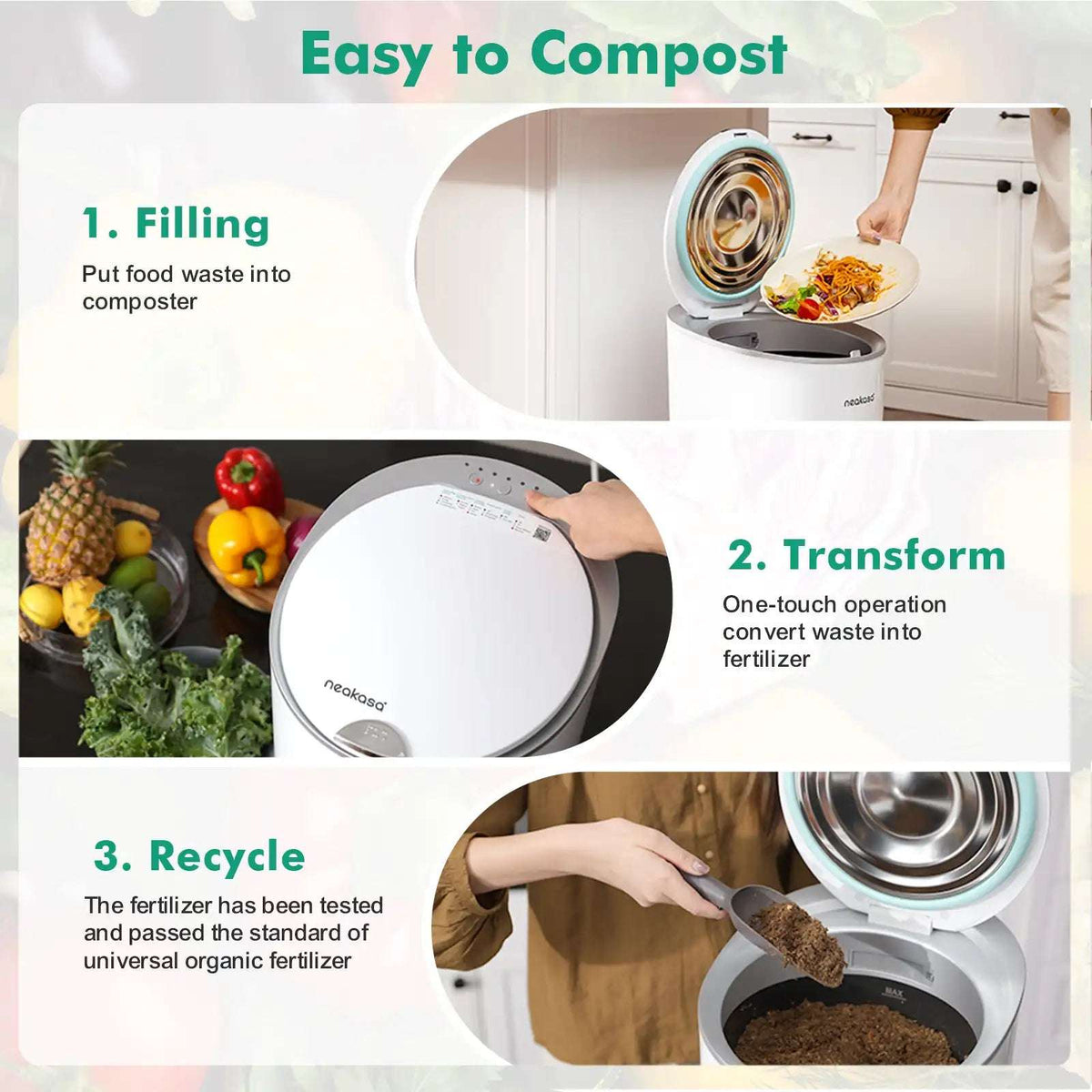 Household Smart Trash Bin Food Waste Garbage Composting Machine
