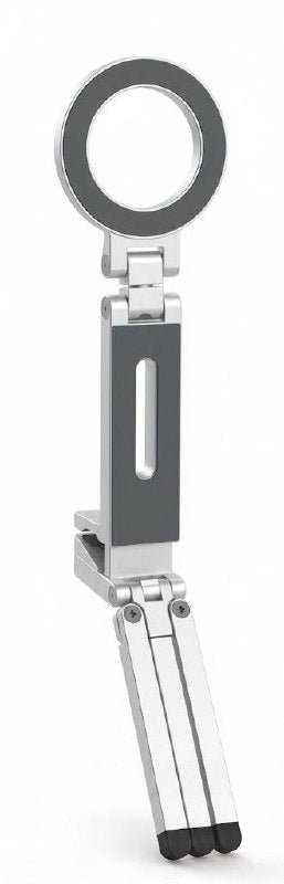 4-in-1 Magnetic Cell Phone Stand (Tripod, Clamp, Desk) - 360° Flexible Aluminum Alloy Foldable Holder for Vlogging & Live Streaming