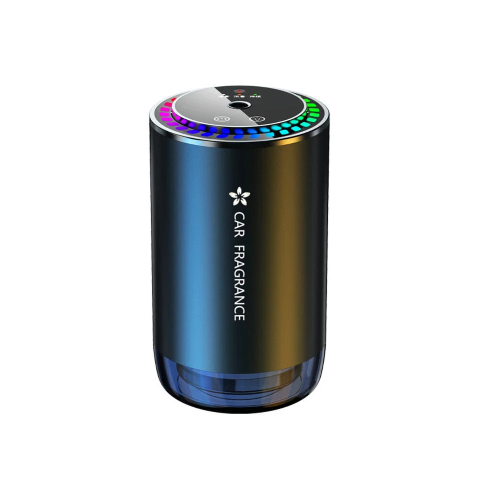 WinDawn Smart Car Air Fresheners Diffuser: Cologne Waterless Diffuser with Star Projector, 120 Days Long-lasting Perfume, Adjustable Concentration, Auto On/Off, Built-in Battery - Black